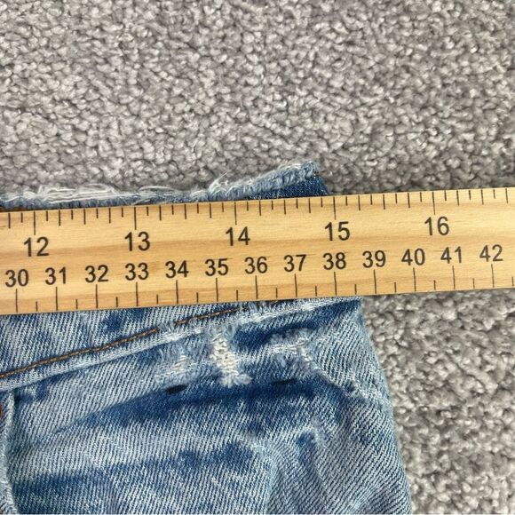 Abercrombie & Fitch Jeans Women's 30 Blue 90's Straight High Rise Split Leg - Picture 8 of 12